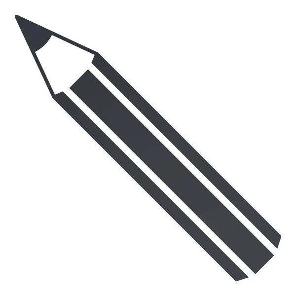 Ícone de silhueta preta vetorial - Lápis de desenho — Vetor de Stock