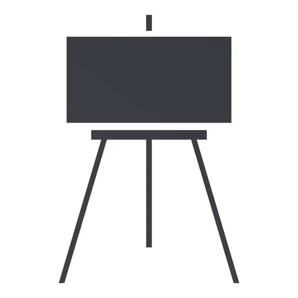 Vector Single Black Silhouette Icon - Easel with Canvas — Stock Vector
