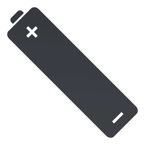Vector Black Silhouette AA Type Battery Icon — Stock vektor
