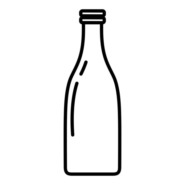 Vector Esboço Ícone Garrafa de vidro de leite — Vetor de Stock