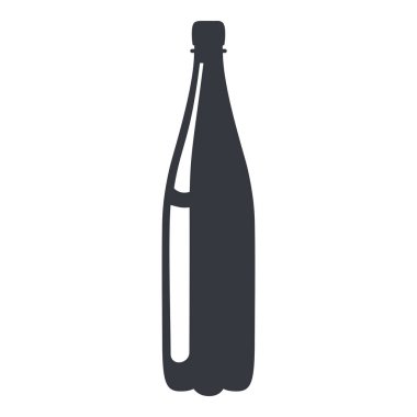 Vector Black Plastic Bottle Icon