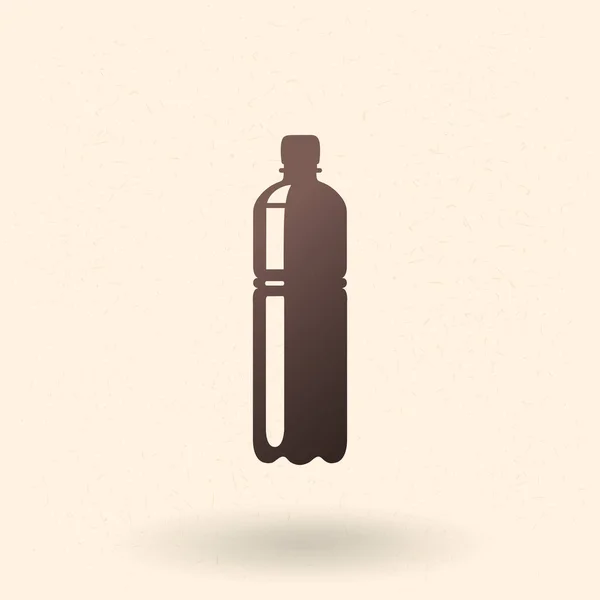 Vector Black Plastic Bottle Icon — Stockvektor