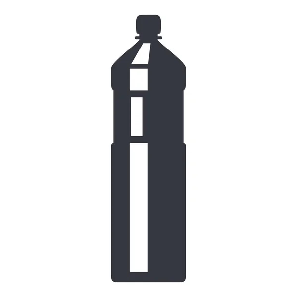 Vector Black Plastic Bottle Icon — Stok Vektör