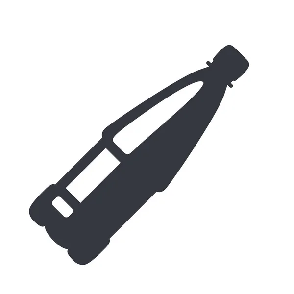 Vector Black Plastic Bottle Icon — Stockvektor