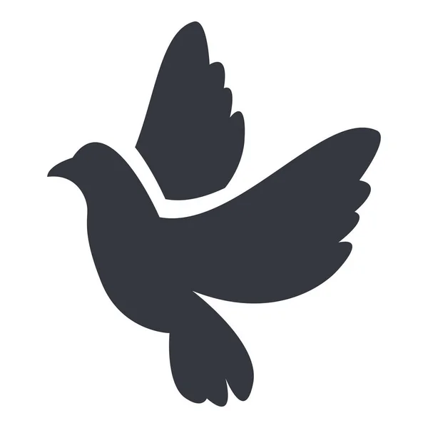 Icona uccello volante silhouette vettoriale — Vettoriale Stock