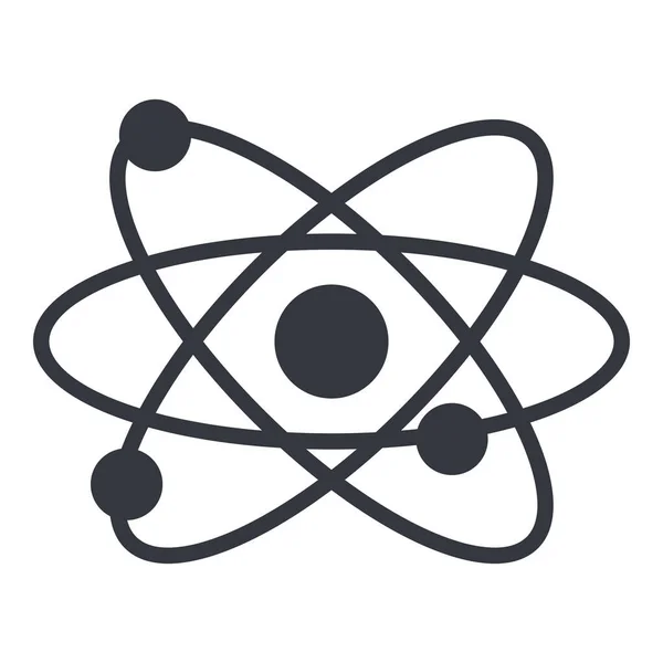 Vektor einzelnes schwarzes Grundsilhouette Atom-Symbol — Stockvektor