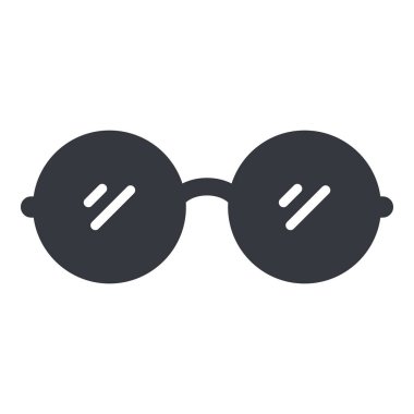Vector Black Eyeglasses Icon