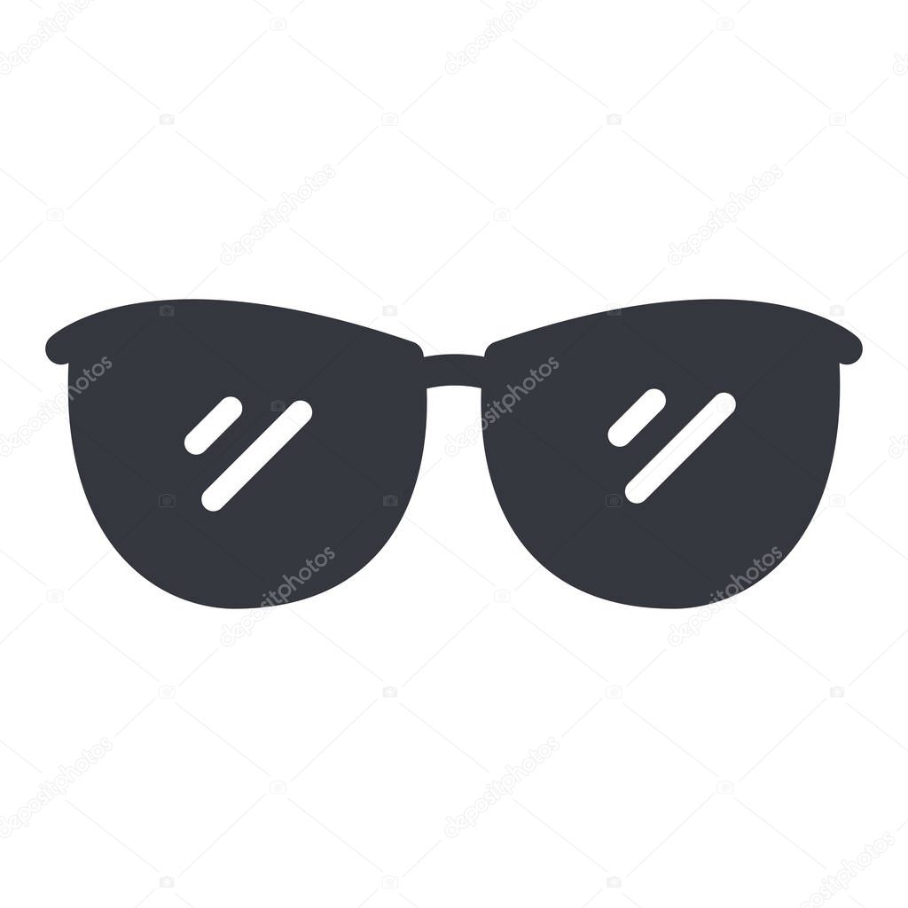 Vector Black Eyeglasses Icon
