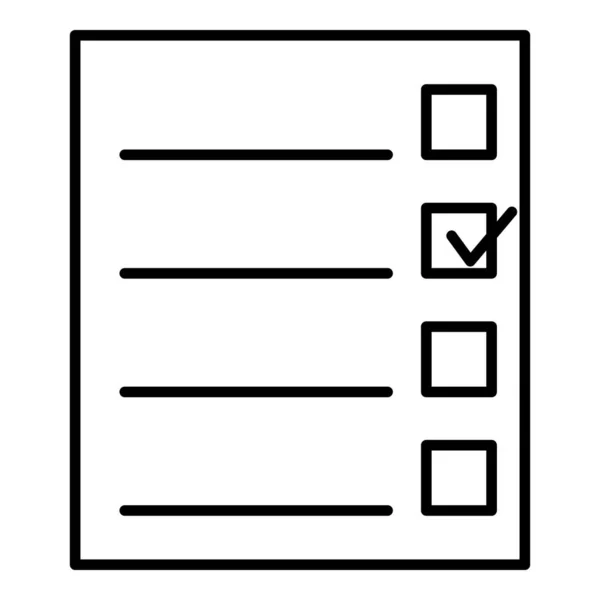 Vecteur Aperçu Unique Liste Vote Bulletin Icône — Image vectorielle