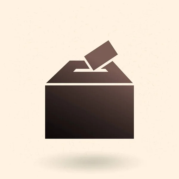 Vector Single Silhouette Vote Box Icon — Stockvektor