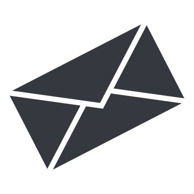 Vektör Siyah Zarf Simgesi. Posta Sembolü.