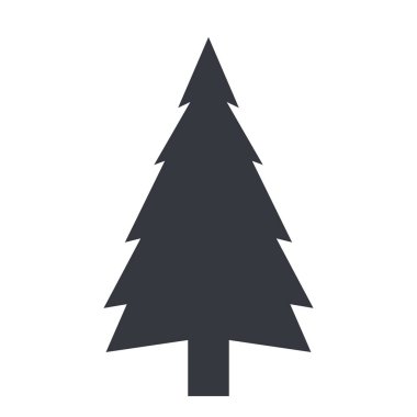 Vektör Kara Çam Ağacı Simgesi