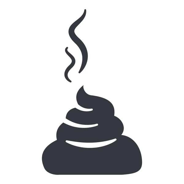Εικονίδιο Vector Shit Μαύρο Σύμβολο Poop — Διανυσματικό Αρχείο