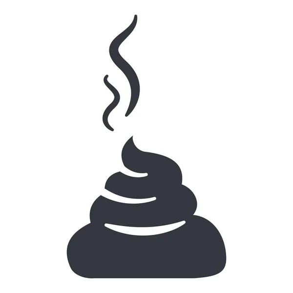 Vector Shit Icon Black Poop Symbol — Stockvektor