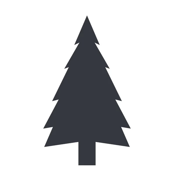Vector Black Pine Tree Icon — Stockvektor