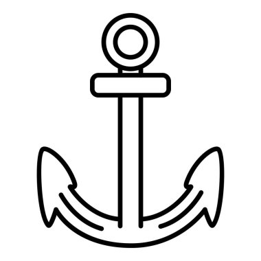 Vektör Siyah Taslak Anchor Simgesi