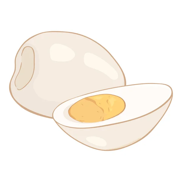 Διάνυσμα Καρτούν Βρασμένα Αυγά Εικονογράφηση — Διανυσματικό Αρχείο
