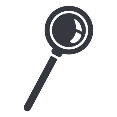 Simgeyi Ara. Vektör Siyah Büyüteç Sembolü.