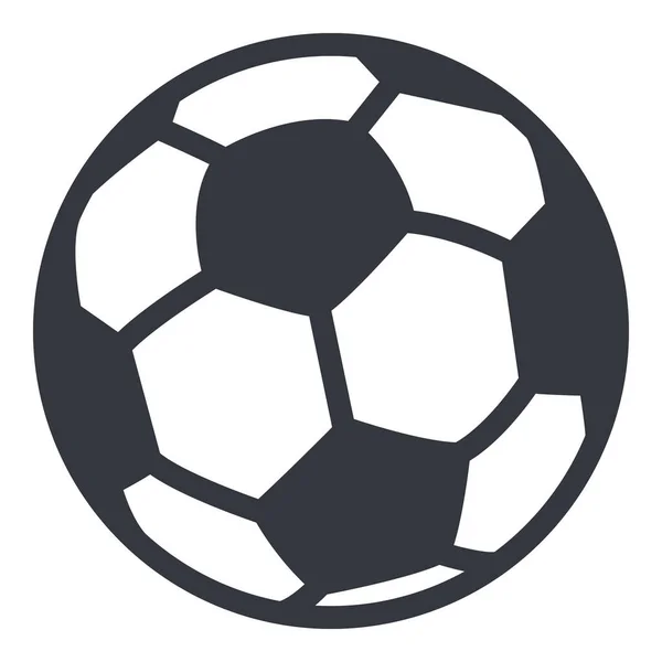 Futbol Simgesi Vector Black Silhouette Simgesi Futbol Topu — Stok Vektör