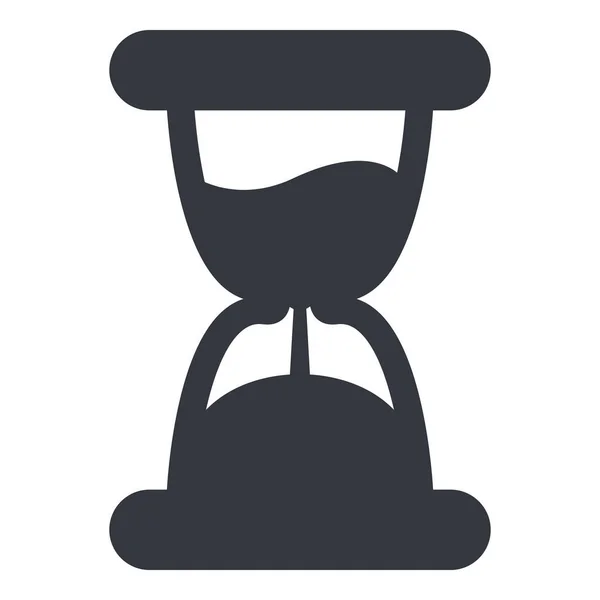 Vectorzwarte Silhouet Icoon Zandloper Zand Horloge Teken — Stockvector