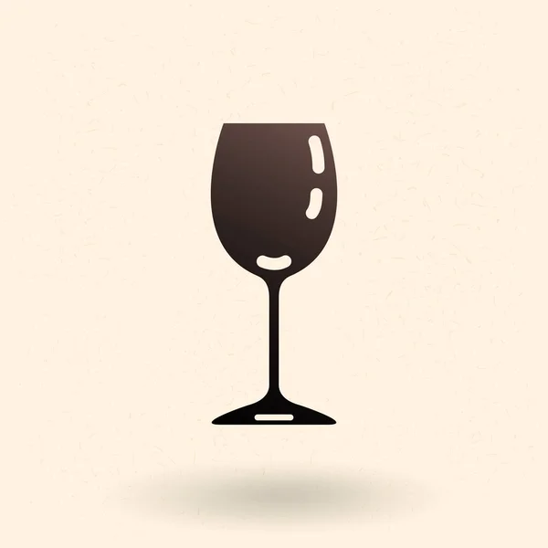 Vektör Siluet Simgesi Şarap Kadehi — Stok Vektör
