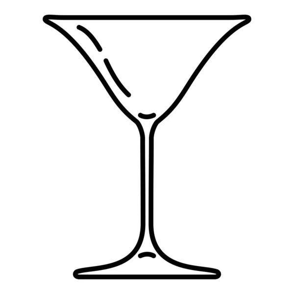 Vector Line Icon Cocktail Trinkglas — Stockvektor