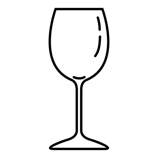 Schets Wijnglas Ikoon Drinkglaswerk — Stockvector