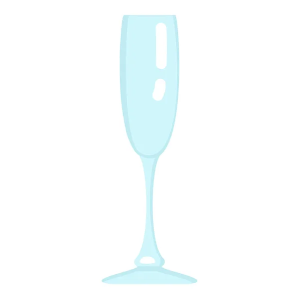 Vector Flat Color Icon Tomma Champagneglas — Stock vektor