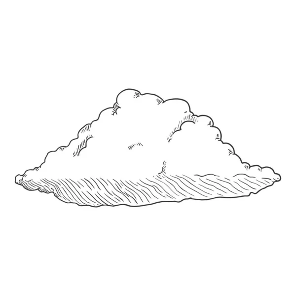 Beyaz Arkaplanda Vektör Çizim Bulutu — Stok Vektör