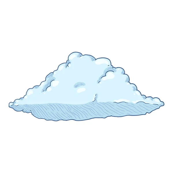 Oblak Vektorové Kresby Bílém Pozadí — Stockový vektor