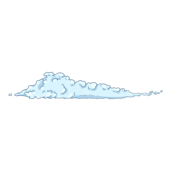 Nube Dibujos Animados Vectorial Sobre Fondo Blanco — Archivo Imágenes Vectoriales