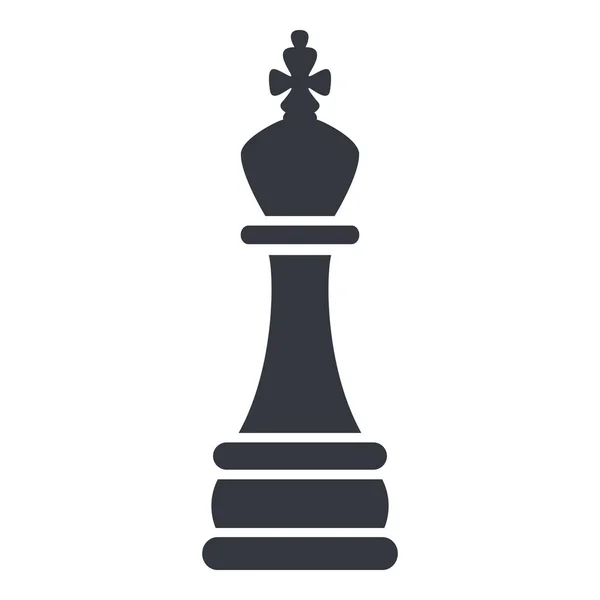 Vector Black Silhouette Chess King Icon — Stock Vector