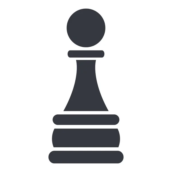 Vector Single Black Chess Pawn Icon — Stockvektor