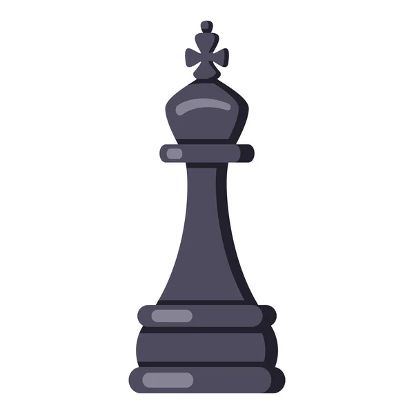 Vector Flat Chess King Icono Sobre Fondo Blanco — Vector de stock