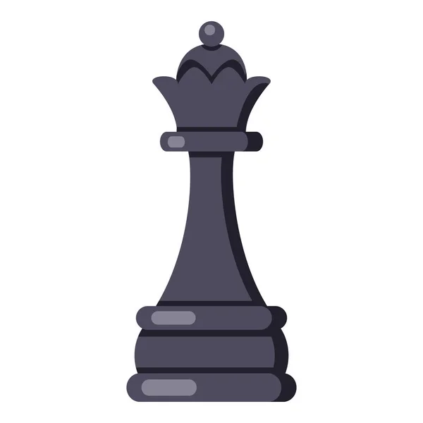 Vector Flat Chess Queen Icon White Background — Stock Vector