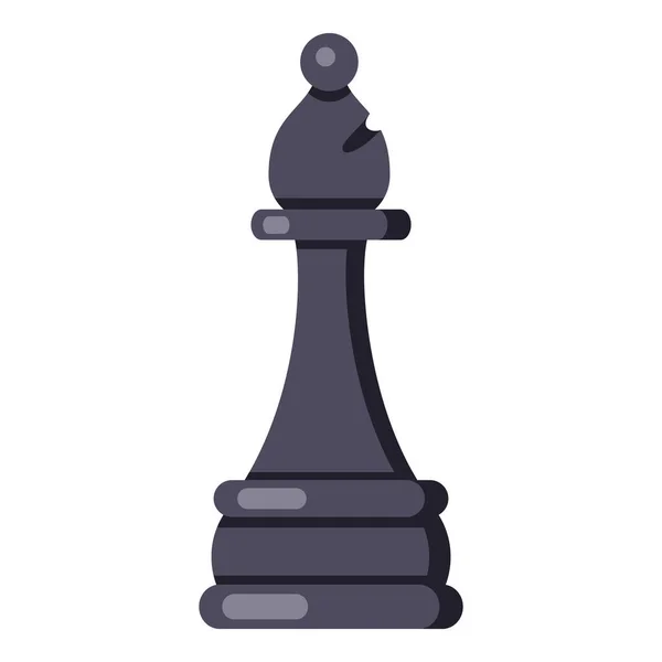Vector Flat Chess Bishop Icono Sobre Fondo Blanco — Archivo Imágenes Vectoriales