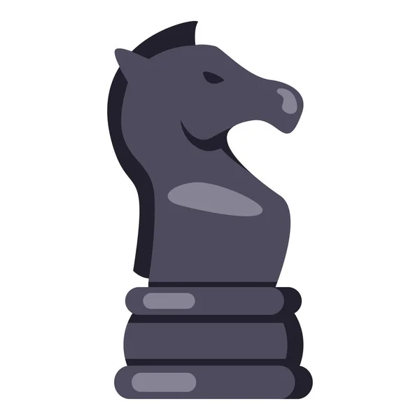 Vektorové Ploché Šachy Knight Ikona Bílém Pozadí — Stockový vektor