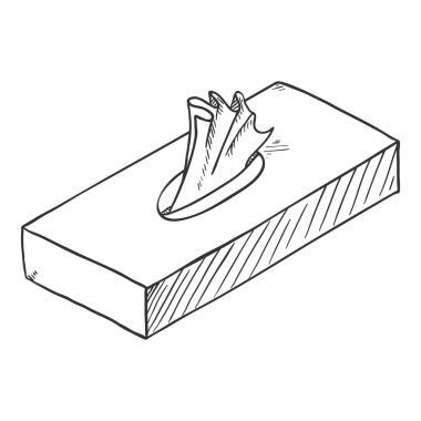 Beyaz Arkaplanda Dokuları olan Vektör Taslak Kutusu