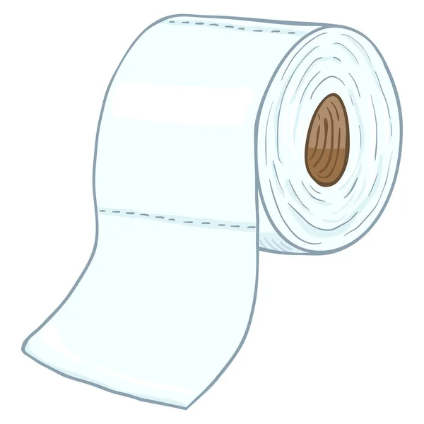 Vector Cartoon Toilet Paper Roll — Stock Vector