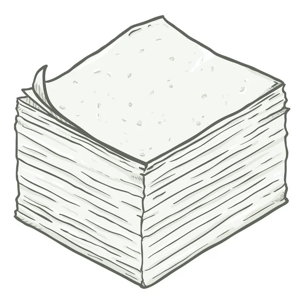 Vektorová Kreslená Hromada Papírových Ubrousků — Stockový vektor