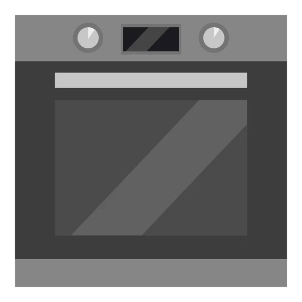 Vector Flat Illustratie Van Oven Vooraanzicht — Stockvector