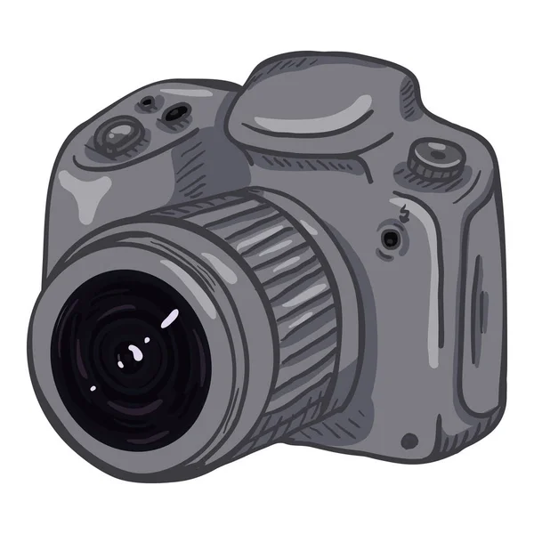 Vector Cartoon Kamera Foto Profesional Dengan Lens - Stok Vektor