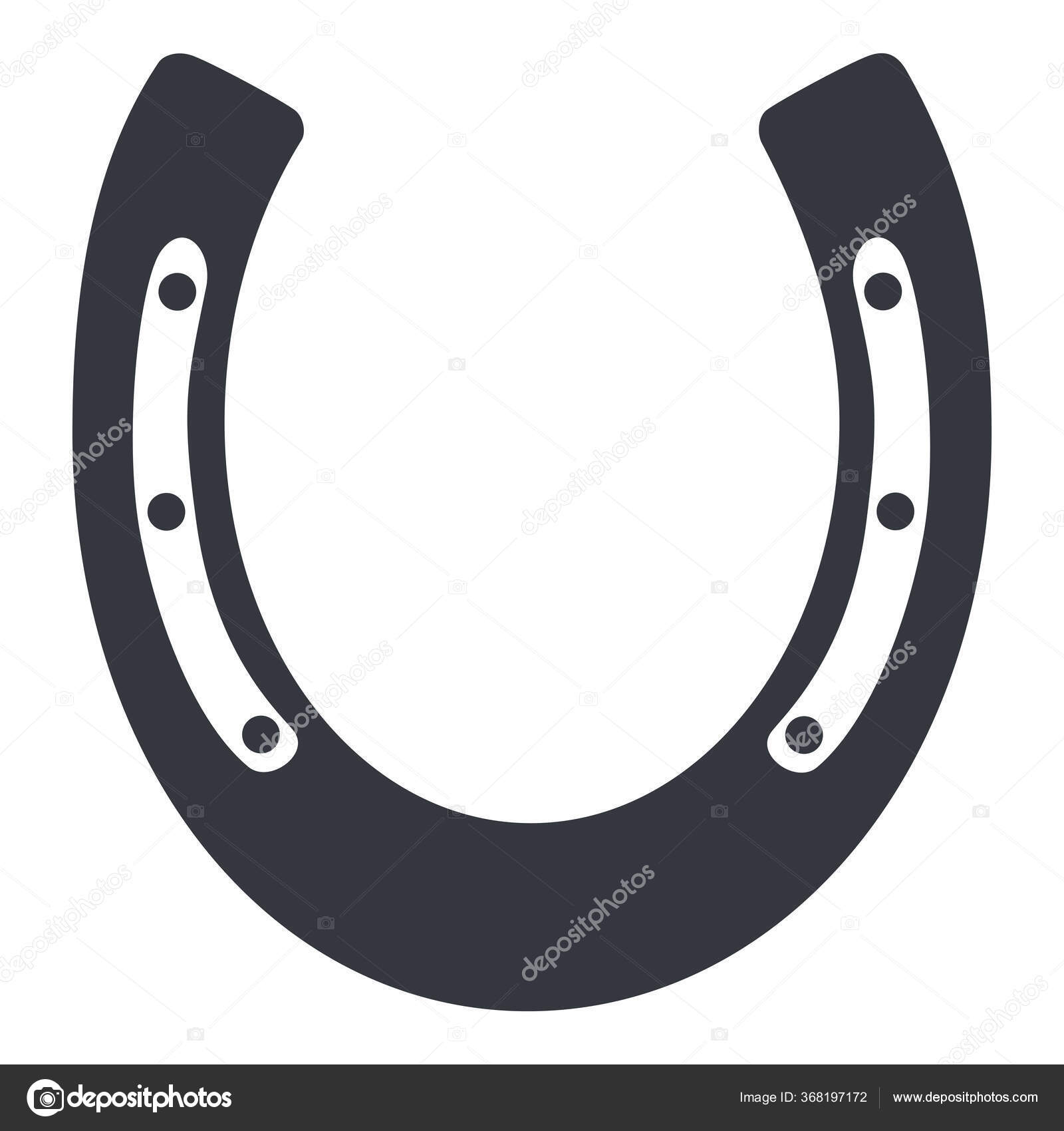 Vector Black Silhouette Icon Horseshoe Stock Vector by ©nikiteev 368197172, image size:1600x1700