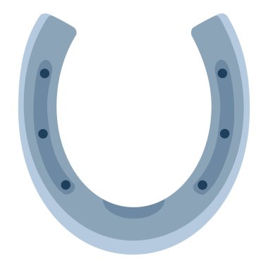 Vektör Rengi Düz Simgesi - Çelik At Nalı