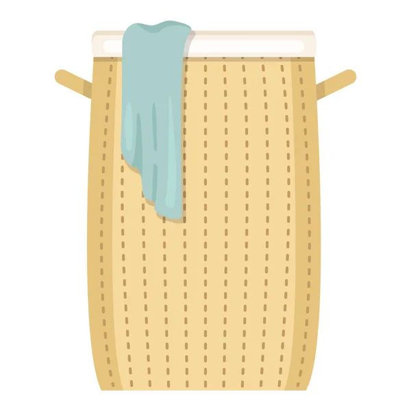 Vector Flat Illustration Wattled Laundry Basket — 스톡 벡터