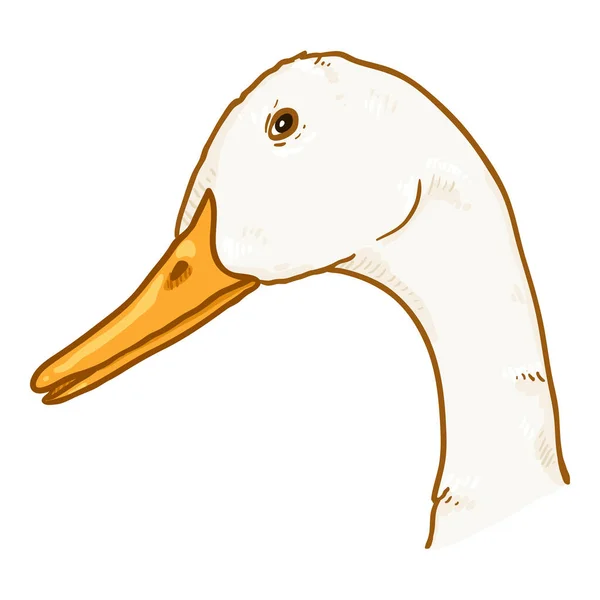 Illustration Vectorielle Tête Canard Dessin Animé — Image vectorielle