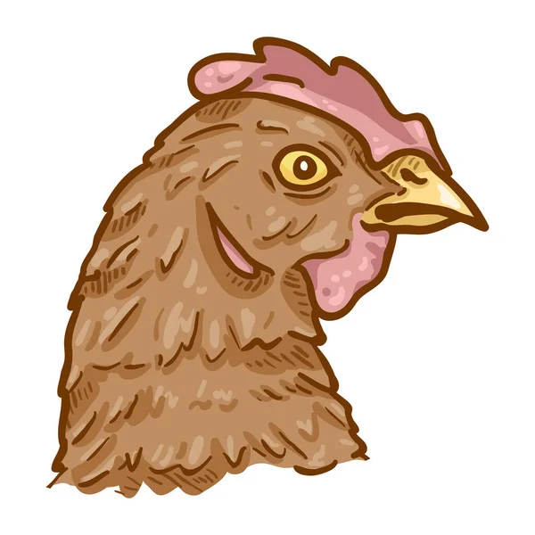 Vektor Cartoon Illustration Von Hühnerkopf — Stockvektor