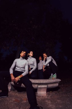 Group of youngsters street performers