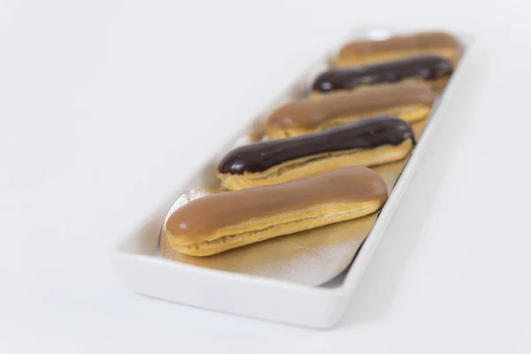 Zavřít Pohled Eclairs — Stock fotografie