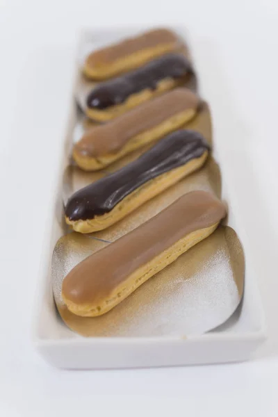 Vista Vicino Eclairs — Foto Stock